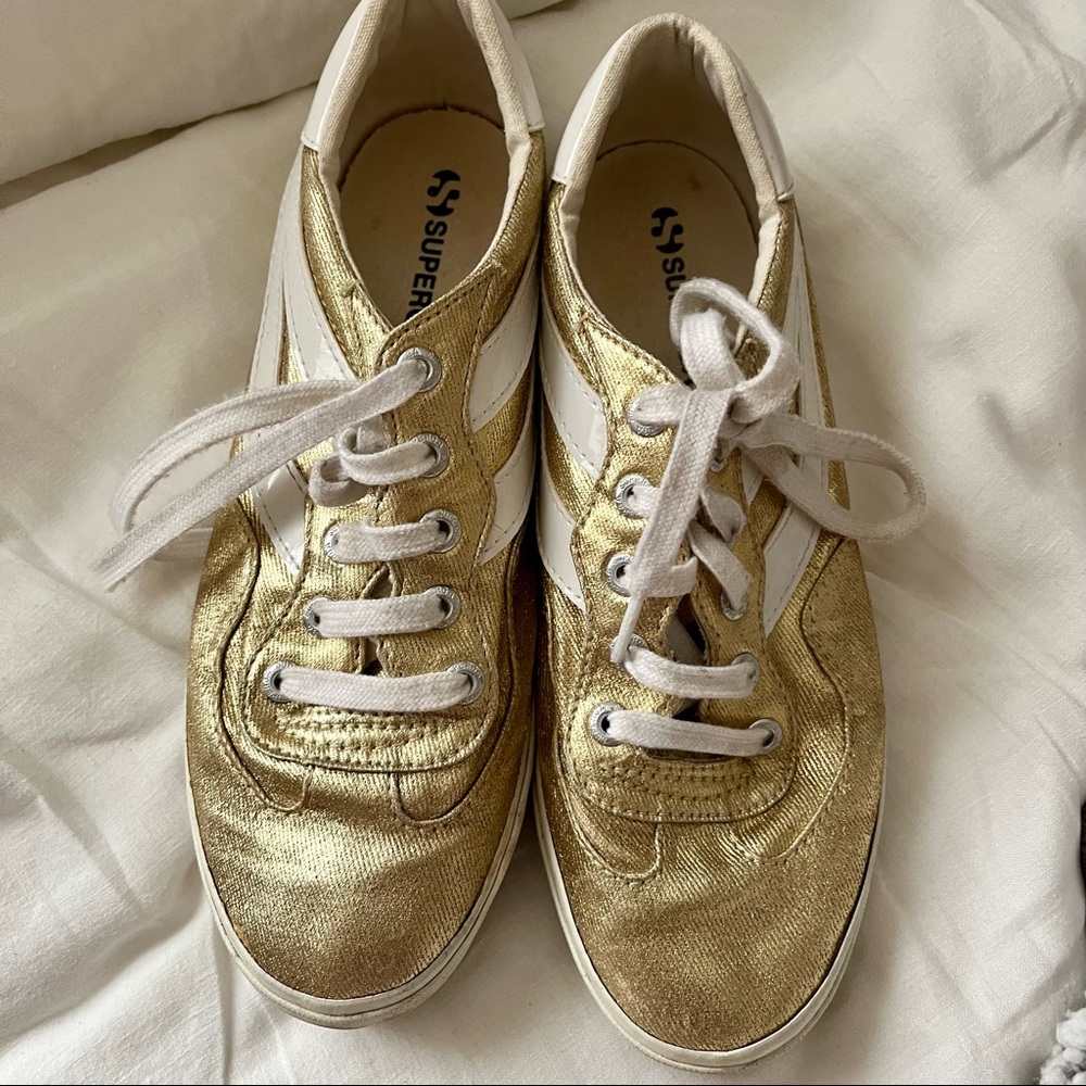 Metallic Gold Superga Sneakers
